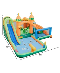 Skonyon Kids Inflatable Water Slide for Yard Lawn