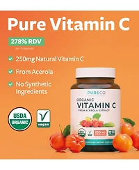 Pure Co Vitamin C Gummies, 60ct Herbal