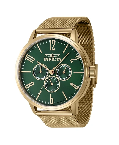Invicta Men s Specialty Quartz Chronograph Watch – Green Dial, Stainless Steel Strap, 47mm Diameter