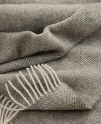 Southampton Home Shetland Lambswool Herringbone Throw, 55" x 72"