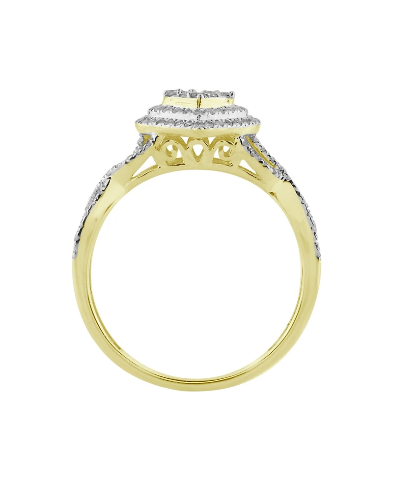 Macy's White Baguette Diamond Ring (1/3 ct. t.w.) in 10k Yellow Gold