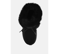 Bunting Faux Fur Collar Flatform Boots
