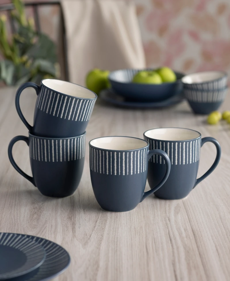 Noritake Colorwave Stripe Mugs, Set of 4