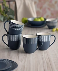 Noritake Colorwave Stripe Mugs, Set of 4