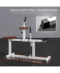 Soozier Adjustable Seated Calf Raise Machine Leg Press Strength Training Gym Equipment