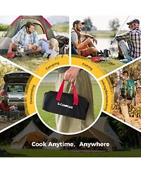 FoldGo 7500 Btu Portable Butane Stove – Collapsible, Csa Certified, Adjustable Burner with Carry Bag