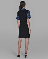 Karl Lagerfeld Paris Women's Polo Collar Pull-On Dress