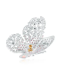 Suzy Levian New York Gala Collection Sterling Silver Cubic Zirconia Butterfly Brooch