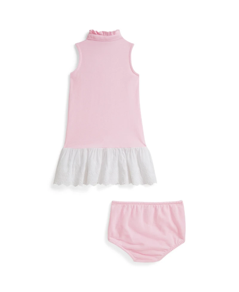 Polo Ralph Lauren Baby Girls' Sleeveless Dress and Bloomer, 2-Piece Set