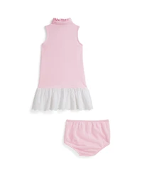 Polo Ralph Lauren Baby Girls' Sleeveless Dress and Bloomer, 2-Piece Set