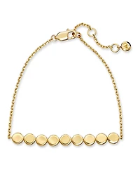 Devata Round Link Chain Bracelet in Gold Plated Sterling Silver, Adj 6.5/7.0/7.5 inch