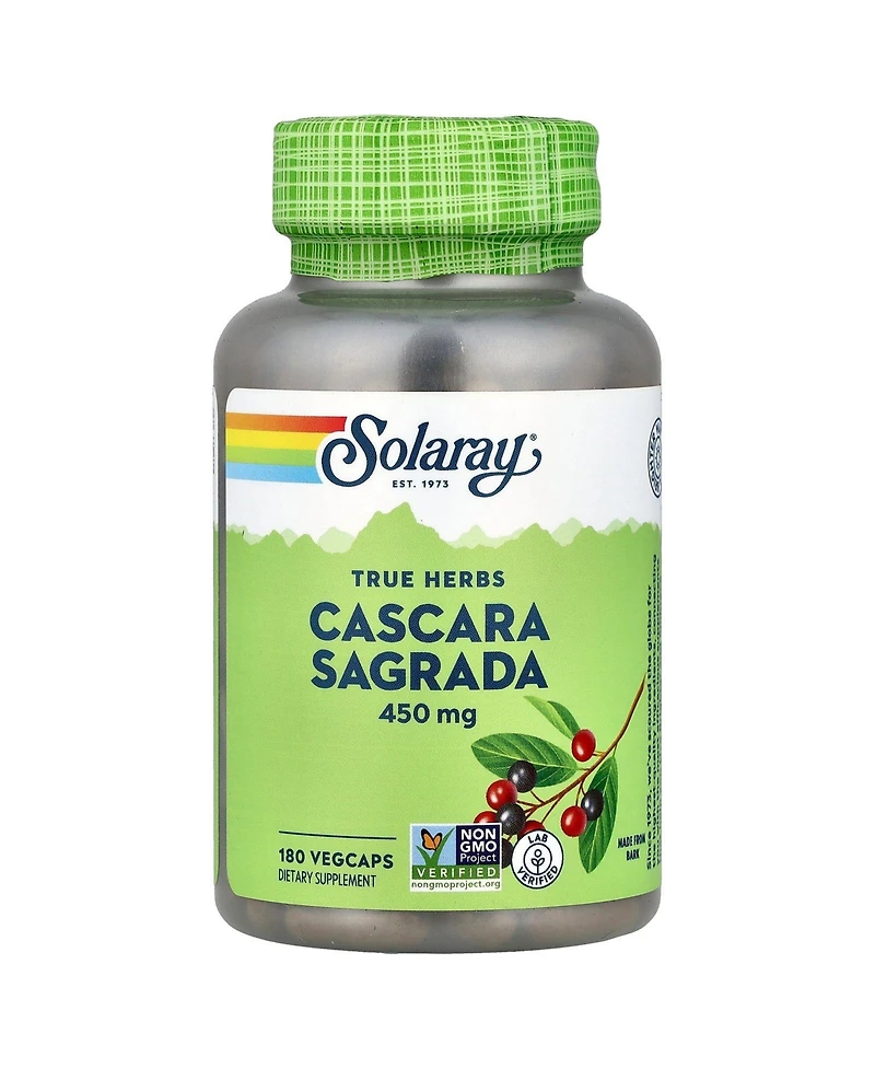 Solaray Cascara Sagrada True Herbs 450 mg
