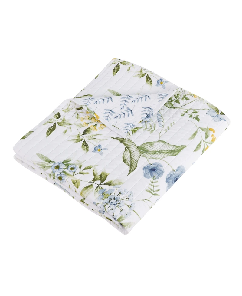 Levtex Viviana Watercolor Floral Quilted Throw, 50" x 60"