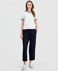 Nautica Jeans Women's Solid Cuffed Pull-On Pants