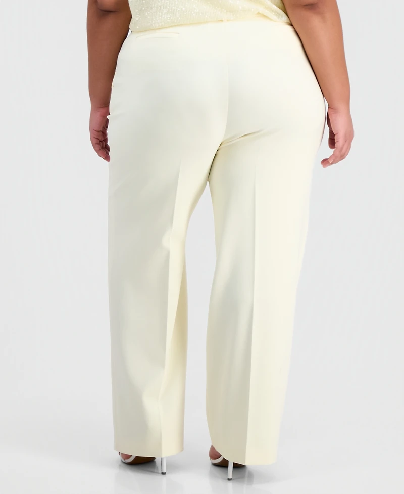 Anne Klein Plus Size Pull-On Flap-Pocket Pants