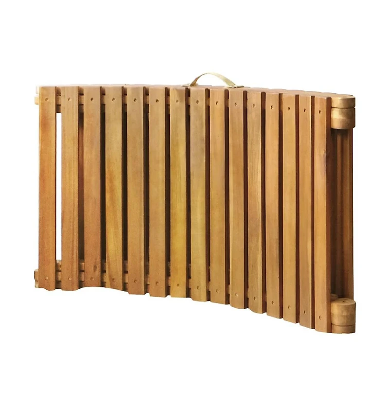 Sun Lounger Natural Brown Solid Acacia wood with a natural oil finish