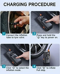 Sugift 5-in-1 Portable Jump Starter with Air Compressor, 10000mAh Car Battery Booster