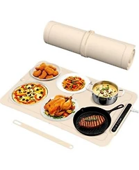 Warming Mat For Food 3 Temp Electric Warmer 140 176 212 Xb0f 250w Low Energy Auto Shut Off Portable Roll Up Silicone