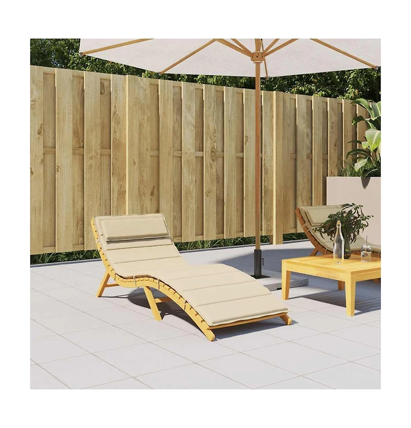 vidaXL Set of 1 Sun Lounger Cushion fabric 70.9" x 23.6" x 1.6