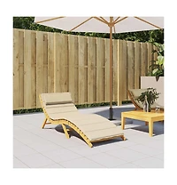 vidaXL Set of 1 Sun Lounger Cushion fabric 70.9" x 23.6" x 1.6