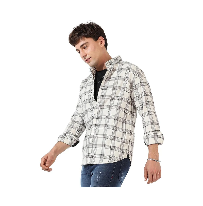 Campus Sutra Men's Multicolour Checkered Regular Fit Casual Shirt