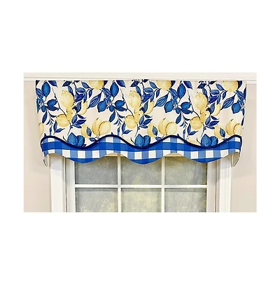 Rlf Home El Limon Glory Valance 3" Rod Pocket, Layered, Trimmed