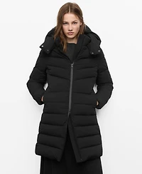 Mango Women's Hood Midi Quilted Anorak