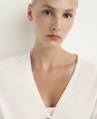 Mango Women's Buttoned Wool Cardigan