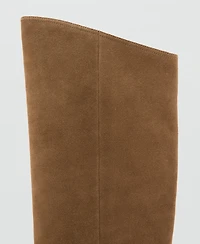 Mango Women's High-Leg Suede Boots