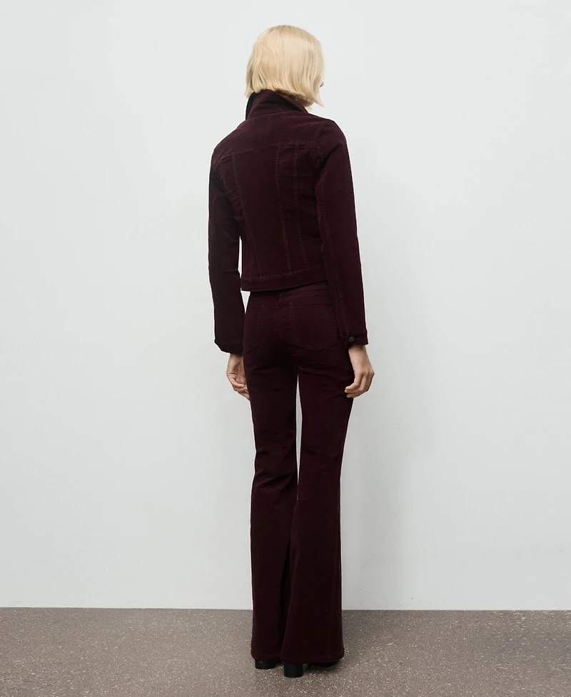 Mango Women's Velvet Flared Jeans