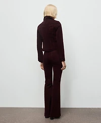 Mango Women's Velvet Flared Jeans