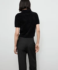 Mango Women's Fur-Effect Polo-Neck Sweater