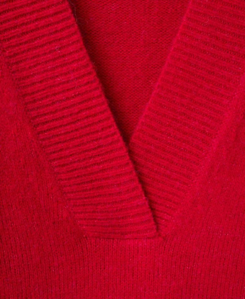 Mango Women's Chunky-Knit V-Neck Sweater