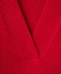 Mango Women's Chunky-Knit V-Neck Sweater