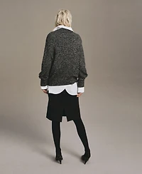 Mango Women's Speckled V-Neck Sweater