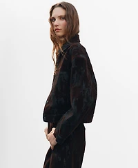 Mango Women's Wide-Leg Devore Jeans