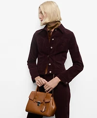 Mango Women's Seam Detail Velvet Bomber Jacket