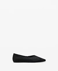 Mango Women's Leather And Fur-Effect Shoes