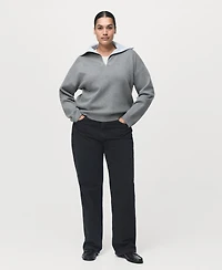 Mango Women's Turtleneck Zip Sweater