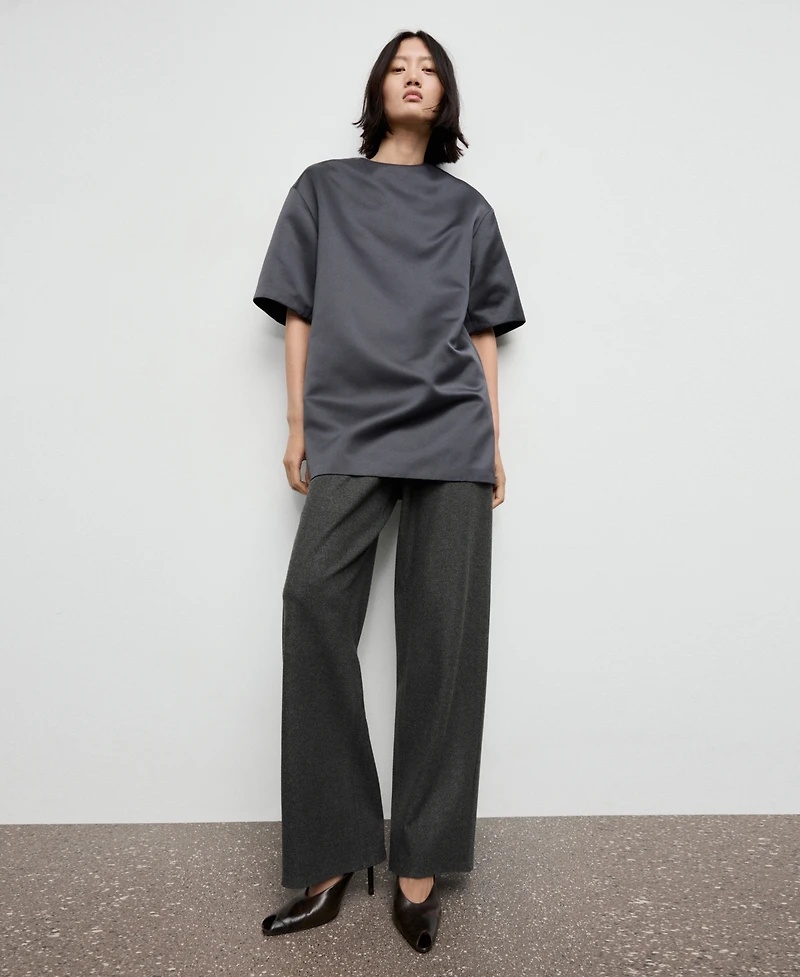 Mango Women's Elastic Waist Straight-Fit Pants