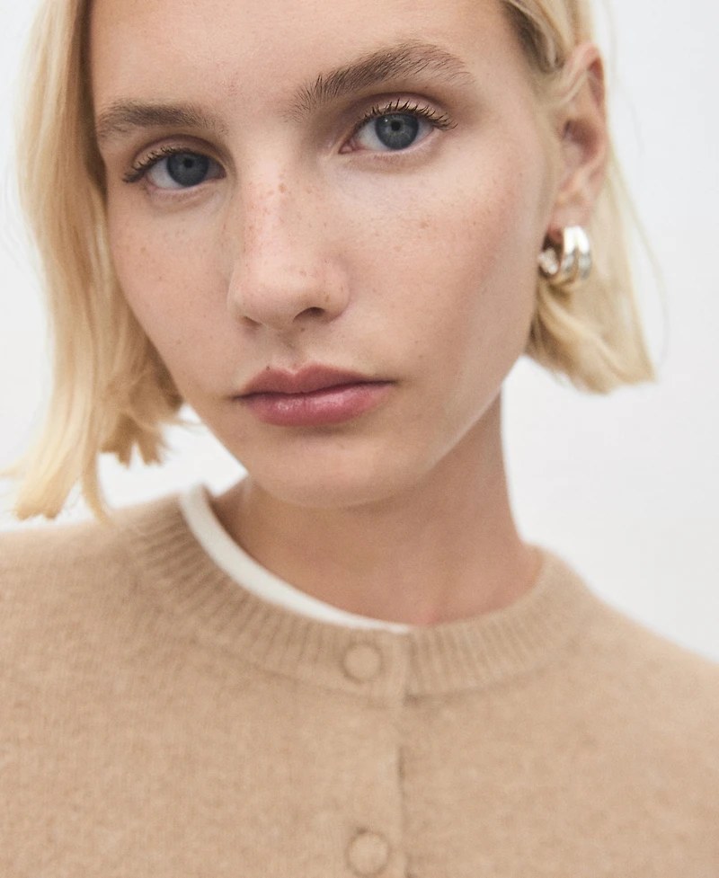 Mango Women's Knitted Button Cardigan