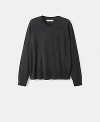 Mango Women's V-Neck Knit Sweater