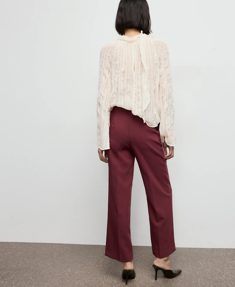 Mango Women's High-Waist Straight Pants