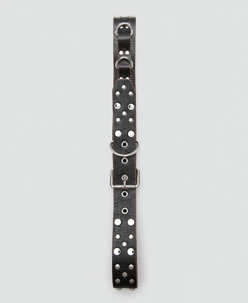 Mango Women's Stud Leather Belt