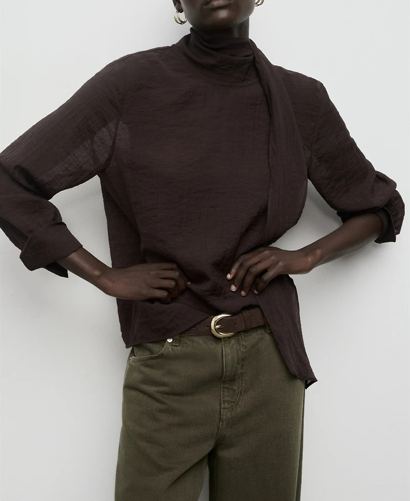 Mango Women's Low-Rise Barrel Jeans