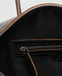 Mango Women's Charms Leather Shoulder Bag