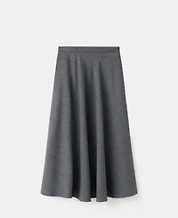 Mango Women's A-Line Wool-Blend Skirt