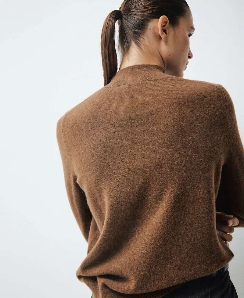 Mango Women's 100% Cashmere Perkins Neck Sweater