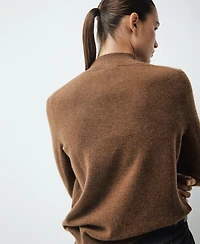 Mango Women's 100% Cashmere Perkins Neck Sweater