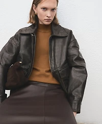 Mango Women's Perkins-Neck Button Sweater